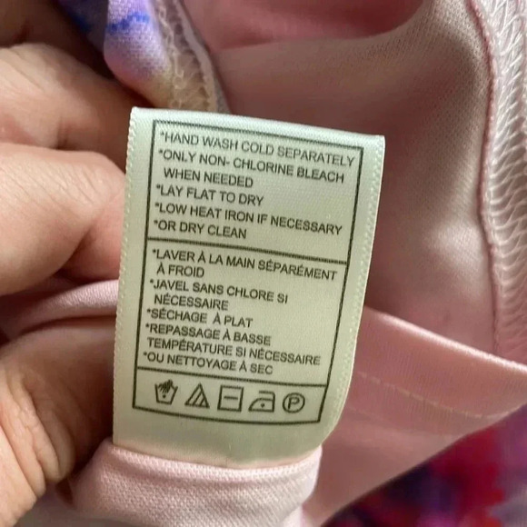 NWT BETSEY JOHNSON Sunset Floral Tie-Dye Mesh Dress Sz Small - Picture 11 of 11